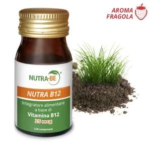 NUTRA B12 è un integratore alimentare a base di vitamina B12 (Cianocobalamina).