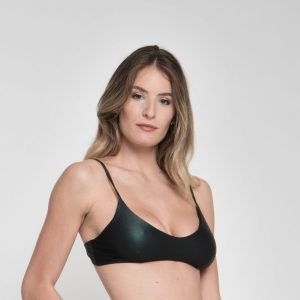 Costume Mestruale | TOP BIKINI BRASSIERE Lamé Petrolio