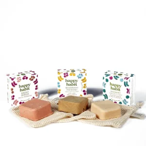 Set doccia Capelli Secchi-3 prodotti-bagnodoccia-Happy Habit-WHATaECO