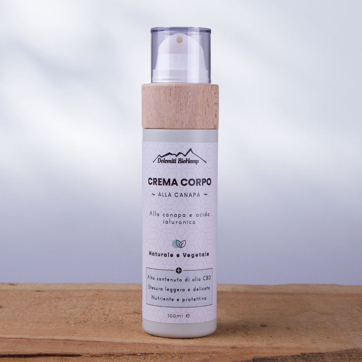 Crema Corpo alla Canapa e Acido Ialuronico 100ml | Dolomiti BioHemp
