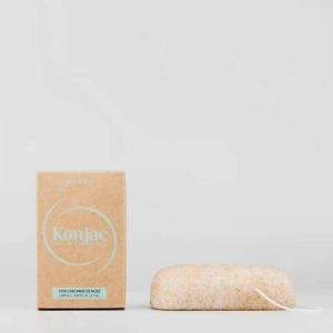 Spugna Konjac Corpo Noce Esfoliante | Spugna esfoliante con guscio di noce