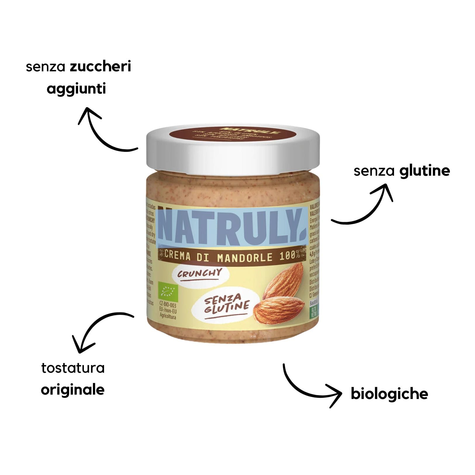 CREMA DI MANDORLE 100% BIO 200 G | Natruly - immagine 2