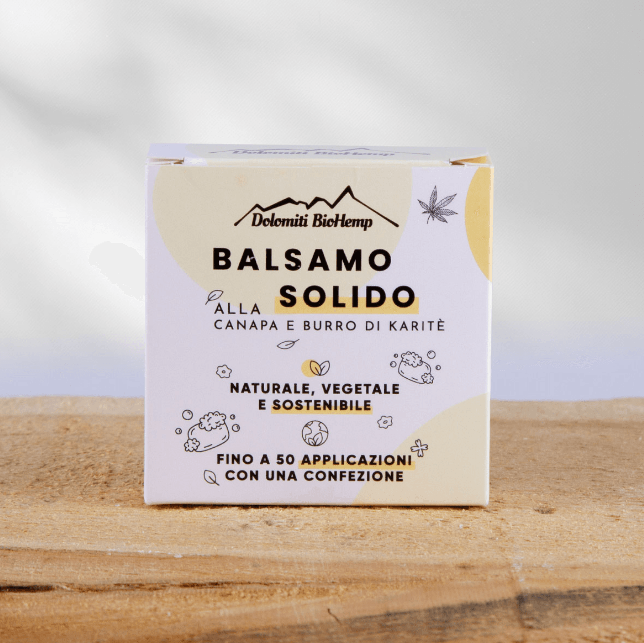 Balsamo per capelli solido alla canapa 60 gr | Dolomiti BioHemp