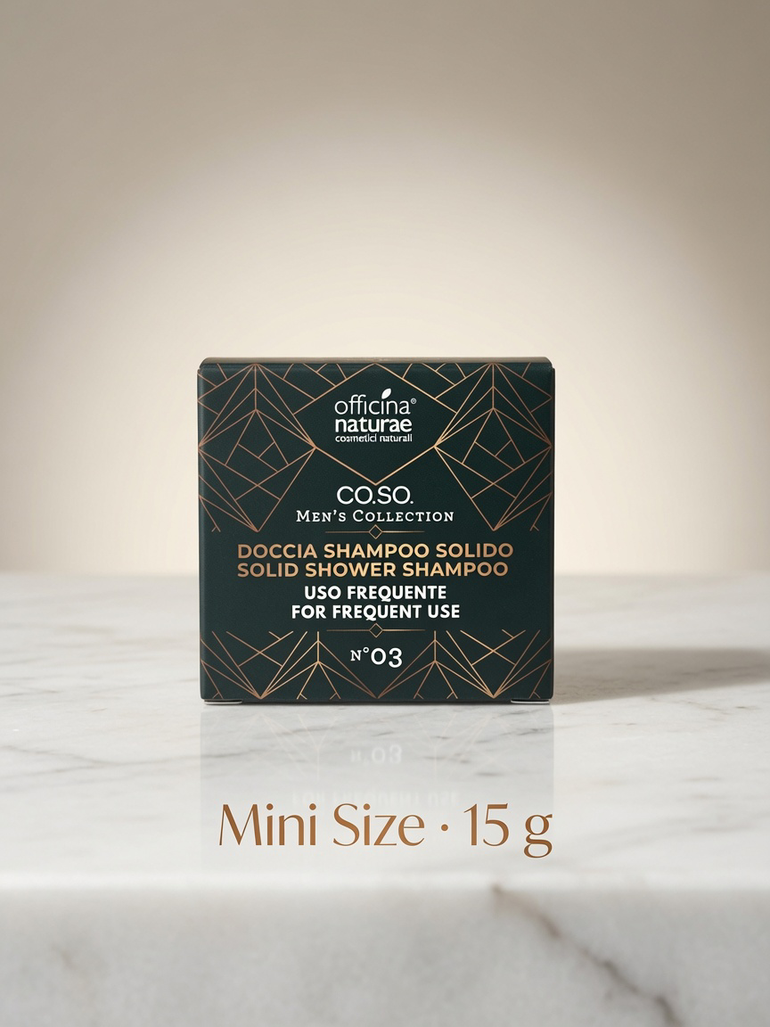 Doccia Shampoo Uomo Solido per Uso Frequente Minisize I Officina Naturae