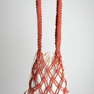 Borsa in macramè di cotone riciclato | Macramè de Candela