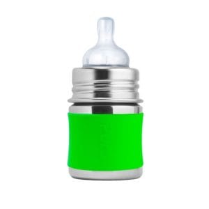 BIBERON IN ACCIAIO CON TETTERELLA E FLUSSO LENTO VERDE - 150ML | PURA