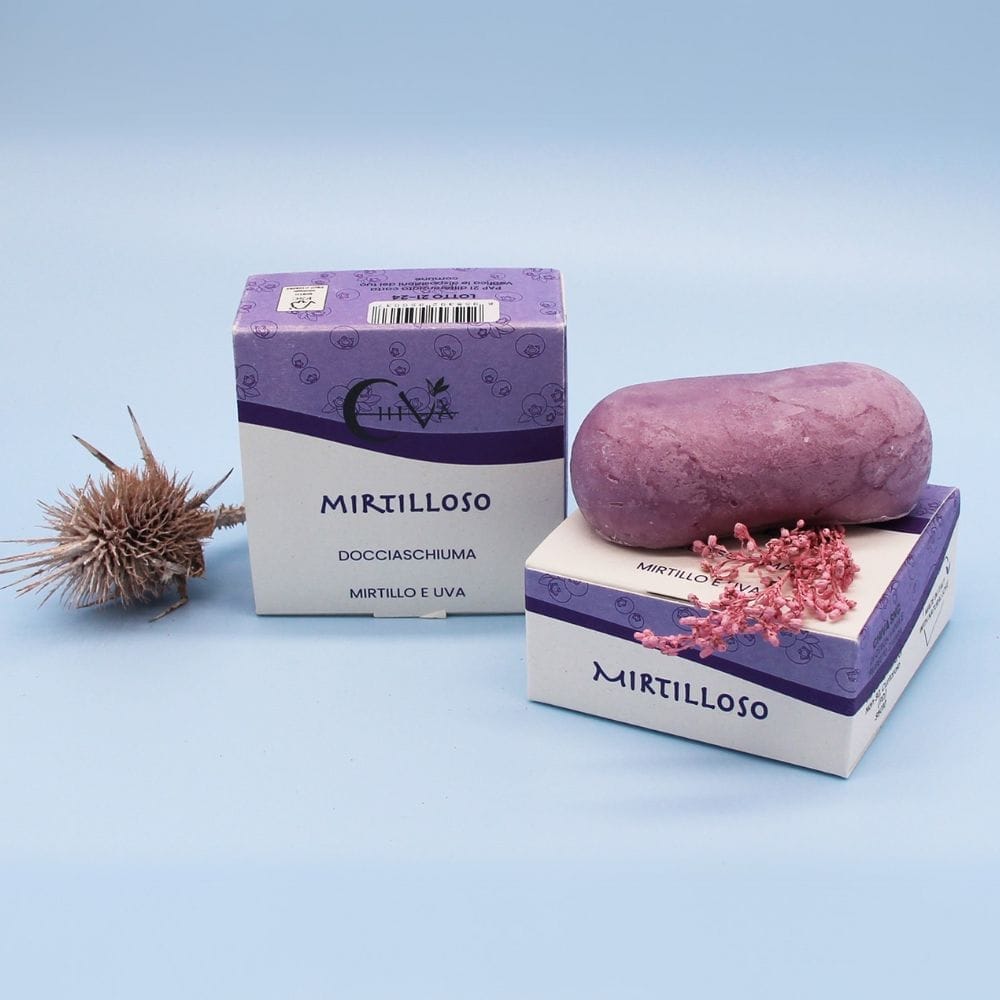 Docciaschiuma Emolliente con Mirtillo e Uva - Mirtilloso 70g I Chiva - immagine 2