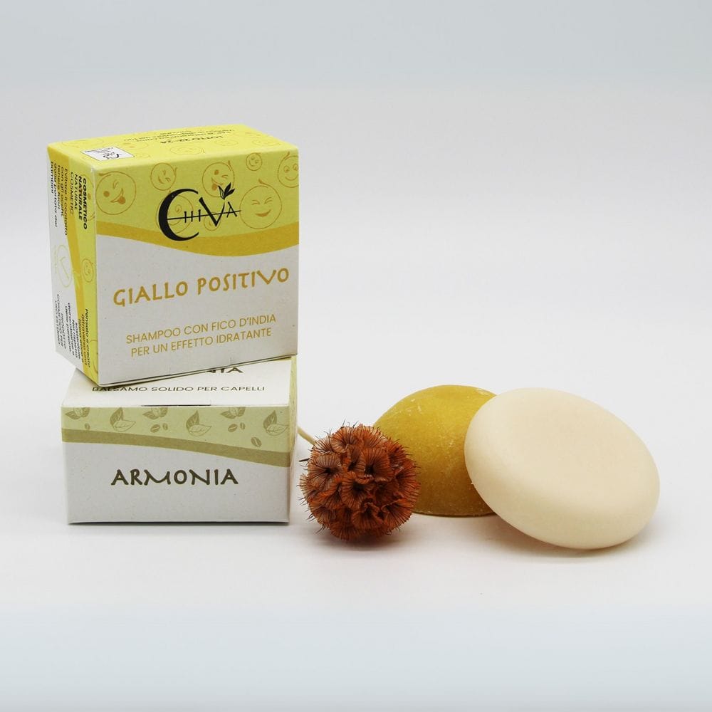 Kit Shampoo e Balsamo Solido Idratanti - Due per Te Positivo 95gr I Chiva - immagine 2