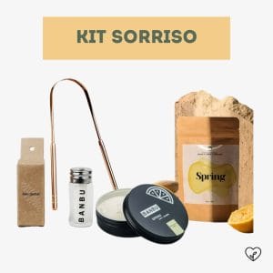 KIT SORRISO | Filo interdentale, Pulisci lingua, Dentifricio in polvere, Ricarica Dentifricio