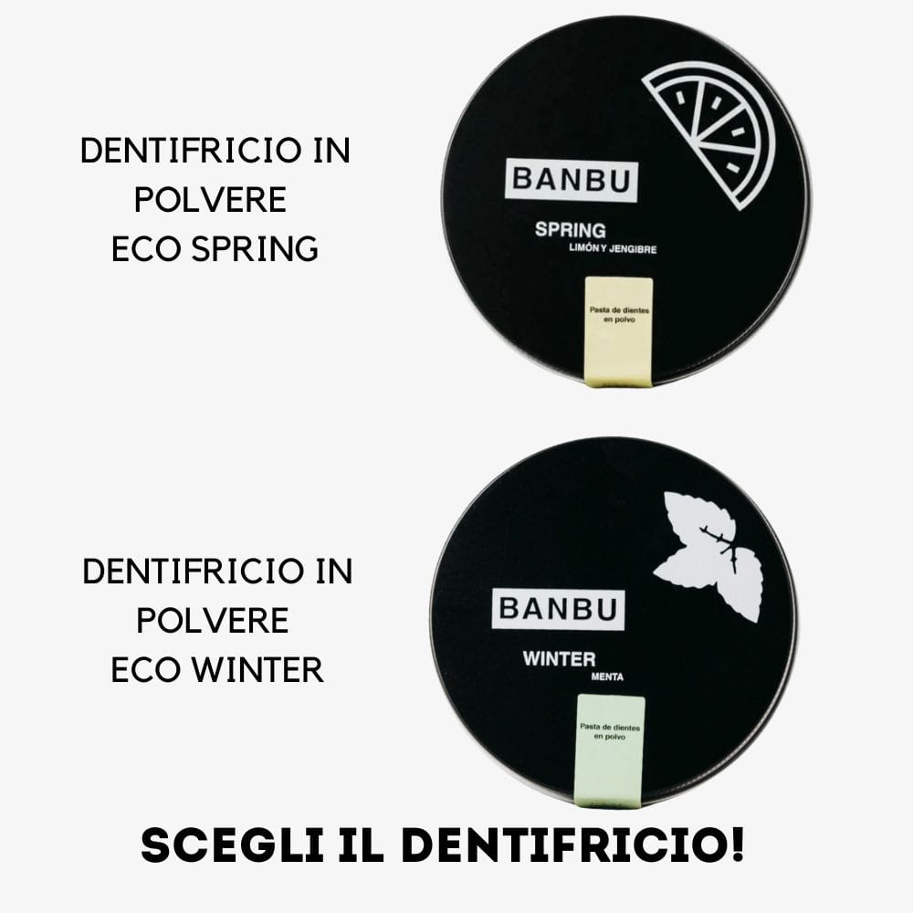 KIT SORRISO | Filo interdentale, Pulisci lingua, Dentifricio in polvere, Ricarica Dentifricio - immagine 6