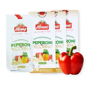Mamà Sugo Peperoni e Pecorino - Pack 15x70g | Gusto Intenso, 100% Naturale e Senza Glutine