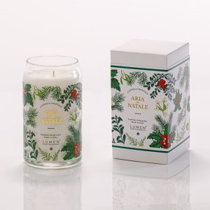 Candela Vegetale Bio “Aria di Natale” 300 ml – Giara in Vetro con Oli Essenziali Naturali
