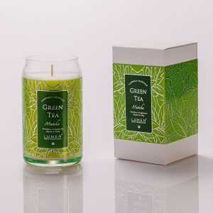 Candela Vegetale Bio al Tè Verde 300 ml – Profumazione Vegan in Vetro Riutilizzabile