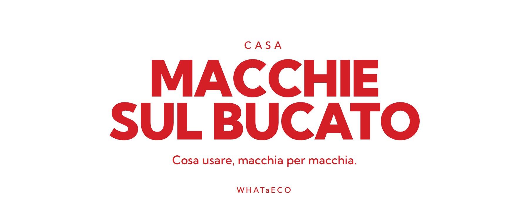Copertina articolo WHATaECO: macchie bucato guida