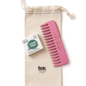 Kit Pettine in Legno e Shampoo Solido Mini a Scelta | Officina Naturae