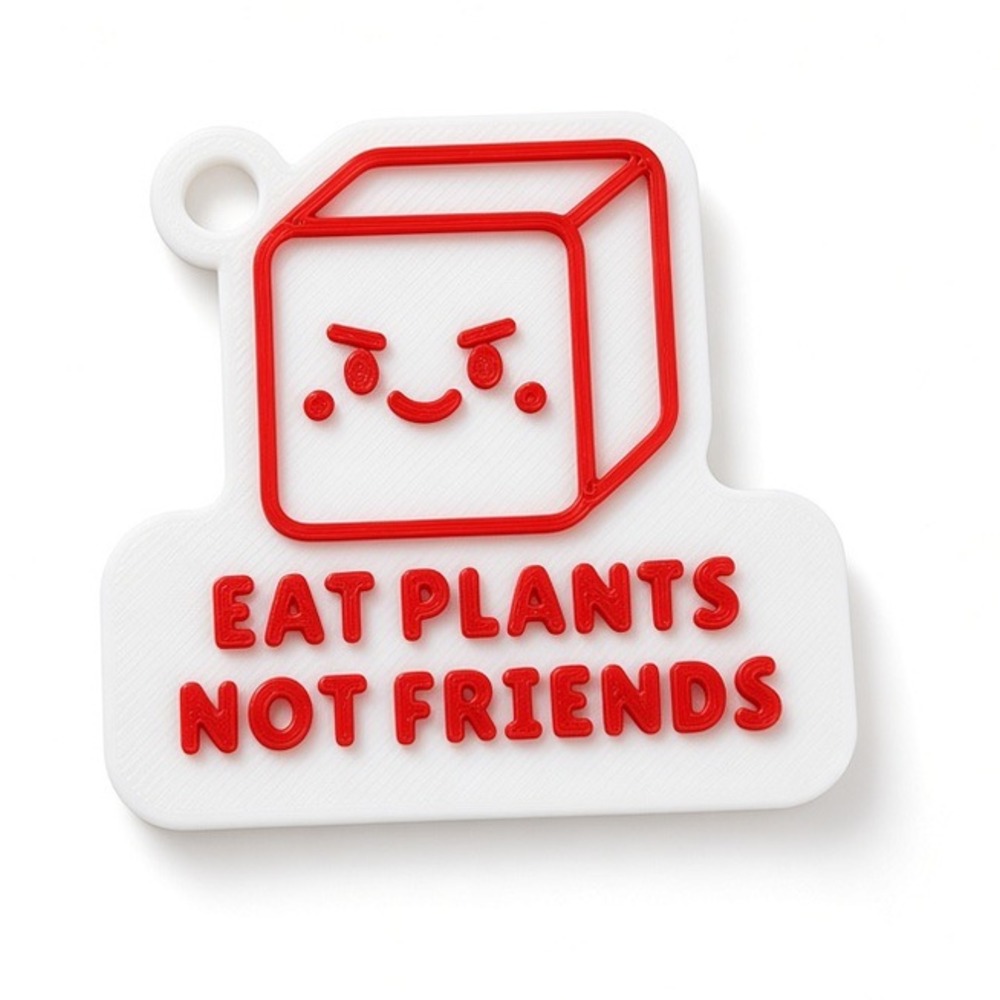 Portachiavi Eat Plants Not Friends