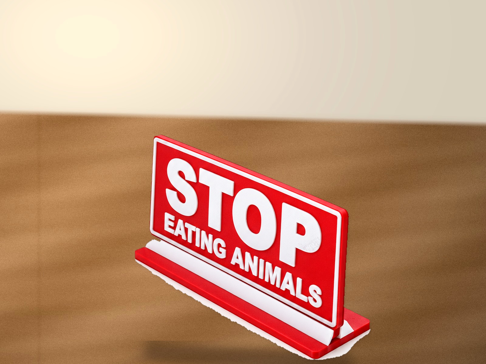 Segnale da Scrivania Stop Eating Animals - immagine 4