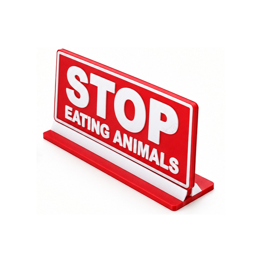 Segnale da Scrivania Stop Eating Animals - immagine 2