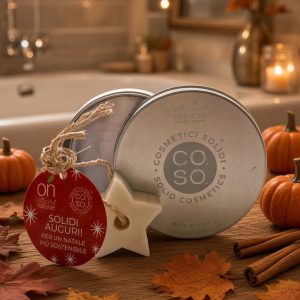 Bagnoschiuma solido a stella con cordino e barattolo in alluminio Officina Naturae